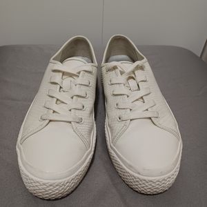Dolce Vita White Tie-up Sneakers